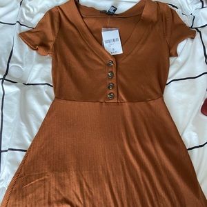 FOREVER 21 Button Front Skater Dress